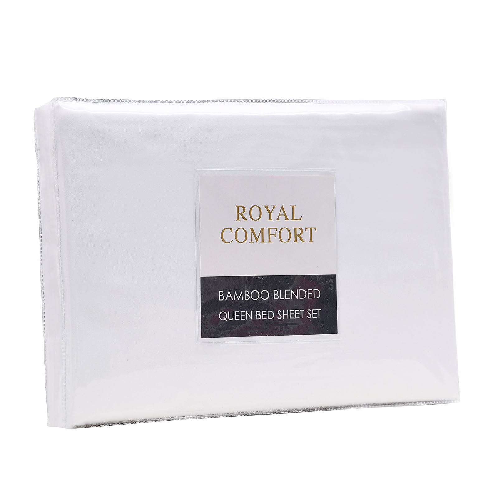 Bed Sheets: Royal Comfort Bamboo Blended Sheet & Pillowcases Set 1000TC Ultra Soft Bedding - Queen - White