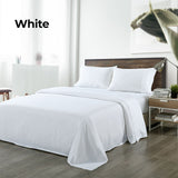 Bed Sheets: Royal Comfort Bamboo Blended Sheet & Pillowcases Set 1000TC Ultra Soft Bedding - Queen - White