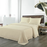 Bed Sheets: Royal Comfort Bamboo Blended Sheet & Pillowcases Set 1000TC Ultra Soft Bedding - King - Ivory