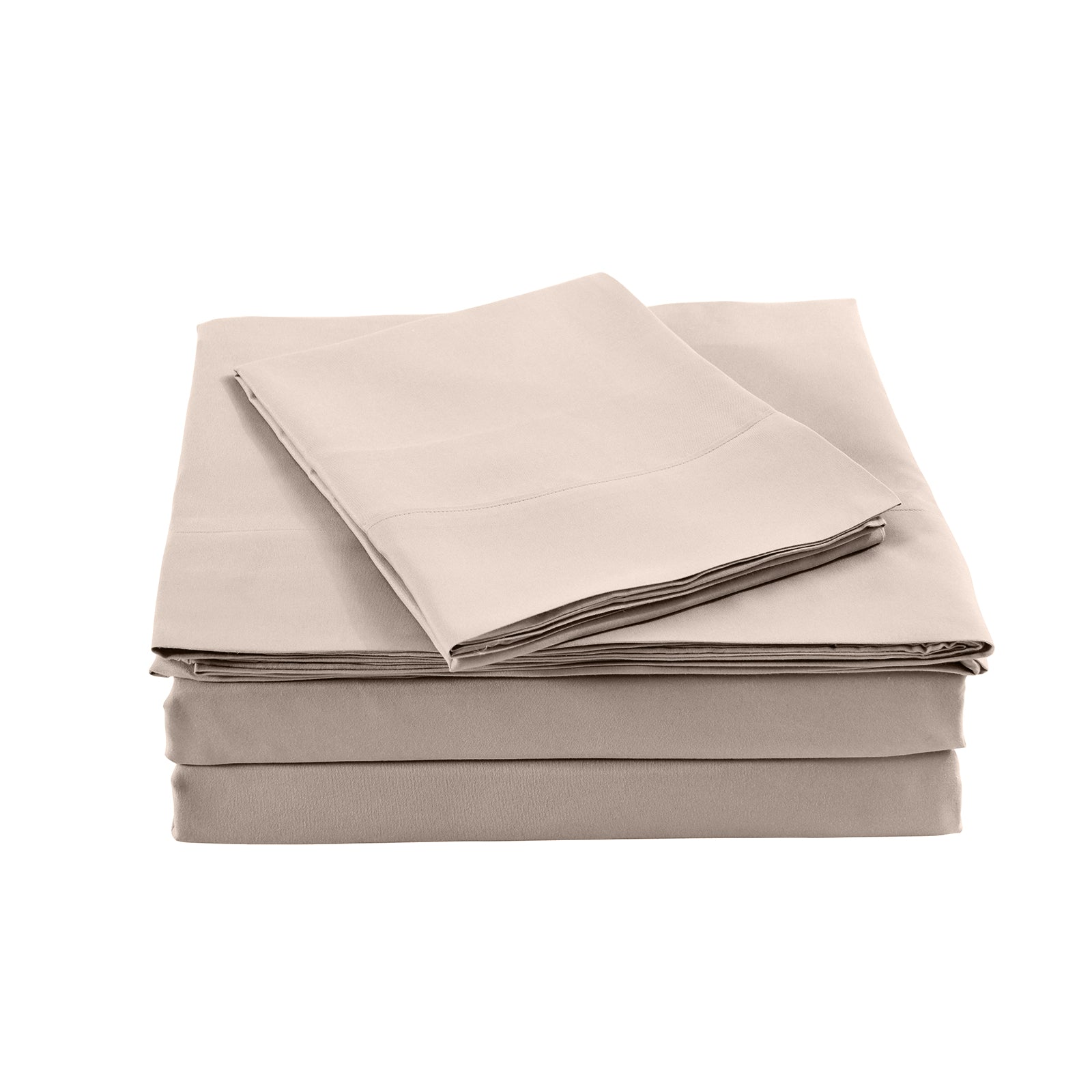 Bed Sheets: Royal Comfort Bamboo Blended Sheet & Pillowcases Set 1000TC Ultra Soft Bedding - King - Warm Grey