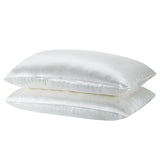 Pillowcases: Royal Comfort Mulberry Soft Silk Hypoallergenic Pillowcase Twin Pack 51 x 76cm - Silver