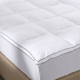 Mattress Protectors: Royal Comfort 1000GSM Luxury Bamboo Fabric Gusset Mattress Pad Topper Cover - Queen - White
