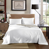 Bed Sheets: Kensington 1200 Thread Count 100% Egyptian Cotton Sheet Set Stripe Hotel Grade - Double - White