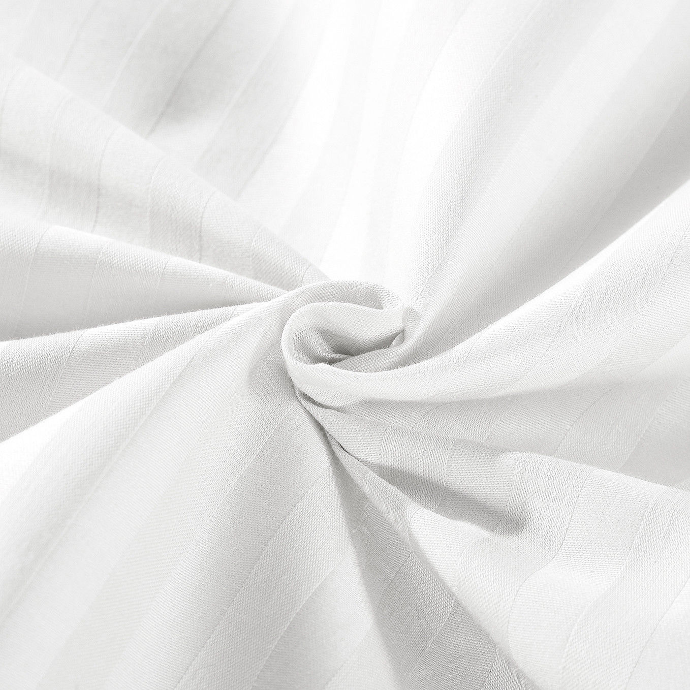 Bed Sheets: Kensington 1200 Thread Count 100% Egyptian Cotton Sheet Set Stripe Hotel Grade - Double - White