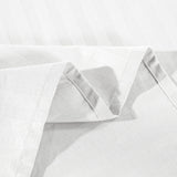 Bed Sheets: Kensington 1200 Thread Count 100% Egyptian Cotton Sheet Set Stripe Hotel Grade - Double - White