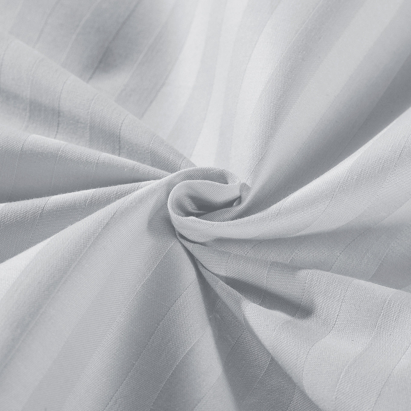 Bed Sheets: Kensington 1200 Thread Count 100% Egyptian Cotton Sheet Set Stripe Hotel Grade - Double - Silver