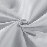 Bed Sheets: Kensington 1200 Thread Count 100% Egyptian Cotton Sheet Set Stripe Hotel Grade - Double - Silver