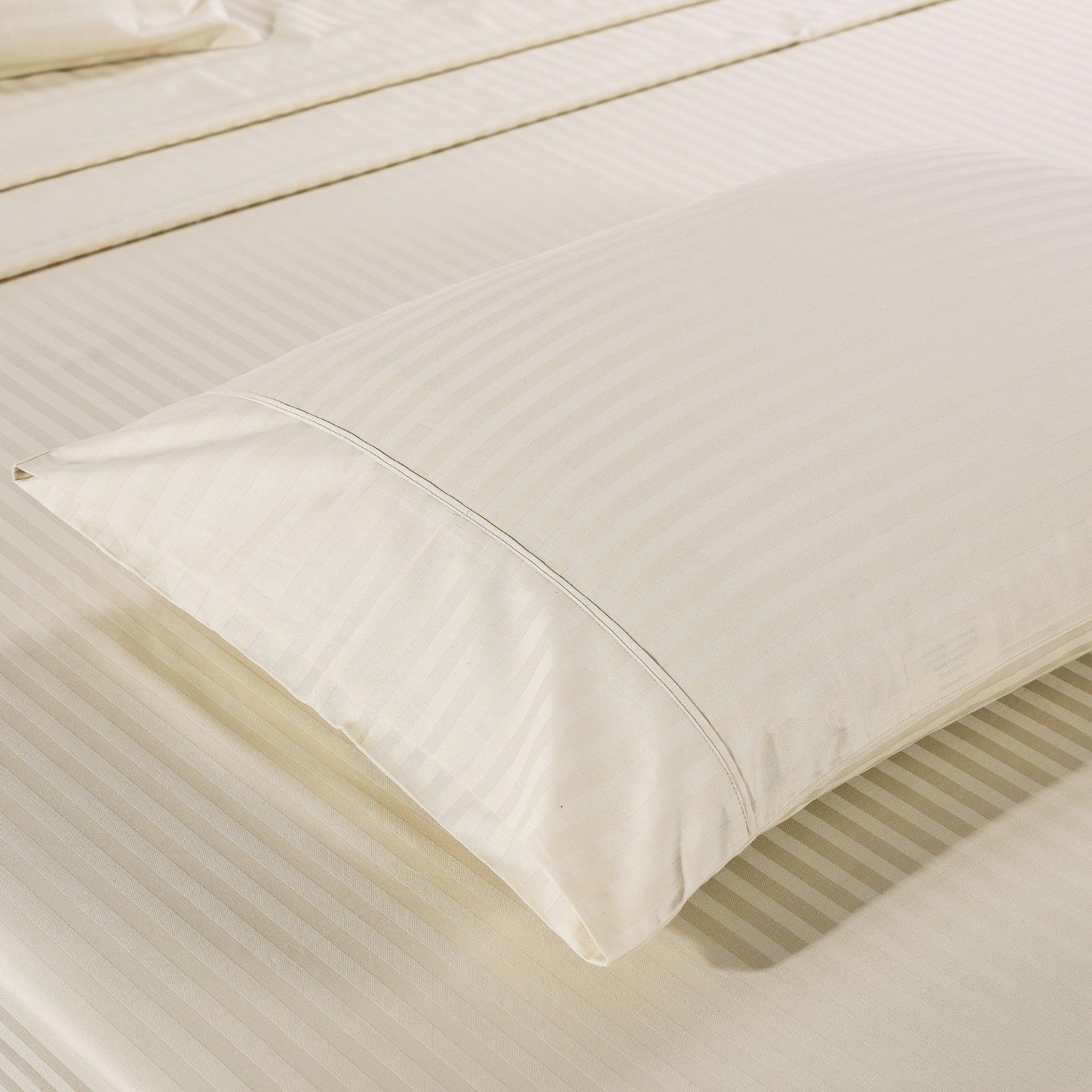 Bed Sheets: Kensington 1200 Thread Count 100% Egyptian Cotton Sheet Set Stripe Hotel Grade - King - Sand