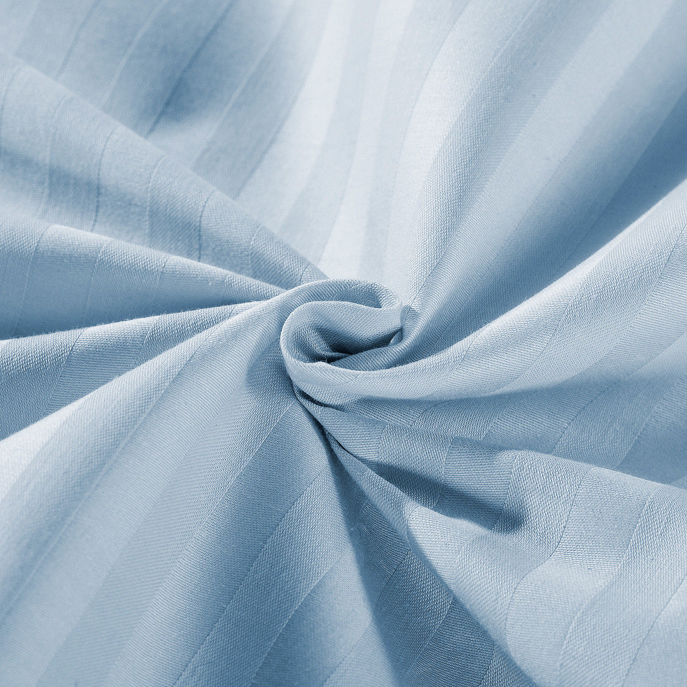 Bed Sheets: Kensington 1200 Thread Count 100% Egyptian Cotton Sheet Set Stripe Hotel Grade - King - Chambray