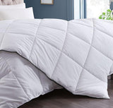 Duvet Covers: Royal Comfort 350GSM Luxury Soft Bamboo All-Seasons Quilt Duvet  - Double - White