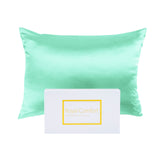 Pillowcases: Royal Comfort Mulberry Soft Silk Hypoallergenic Pillowcase Twin Pack 51 x 76cm - Mint