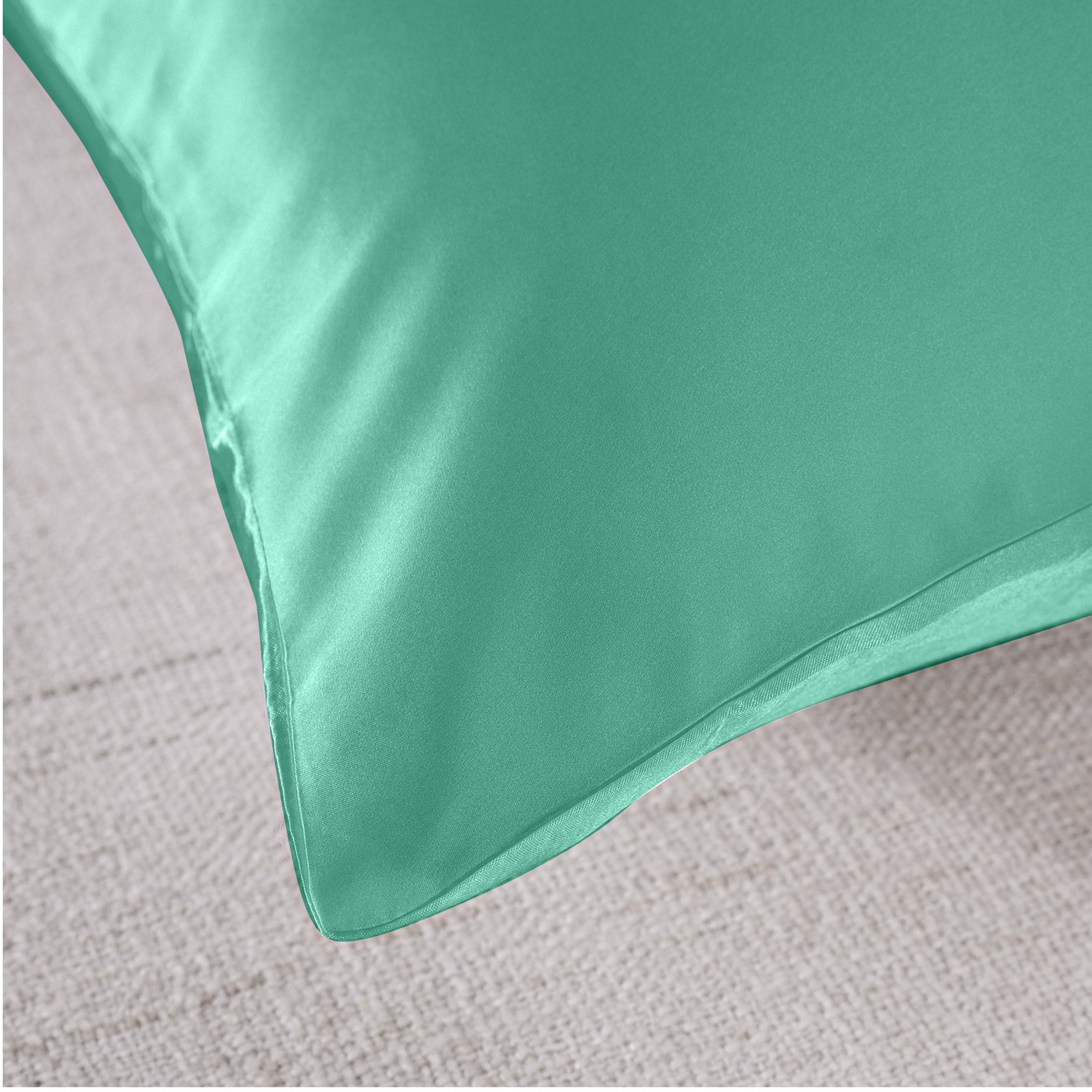 Pillowcases: Royal Comfort Mulberry Soft Silk Hypoallergenic Pillowcase Twin Pack 51 x 76cm - Mint