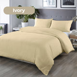 Duvet Covers: Royal Comfort Bamboo Blended Quilt Cover Set 1000TC Ultra Soft Luxury Bedding - Double - Ivory