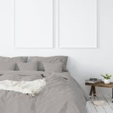 Duvet Covers: Balmain 1000 Thread Count Hotel Grade Bamboo Cotton Quilt Cover Pillowcases Set - King - Dove