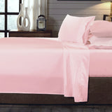Bed Sheets: Royal Comfort 250TC Organic 100% Cotton Sheet Set 4 Piece Luxury Hotel Style - Double - Blush