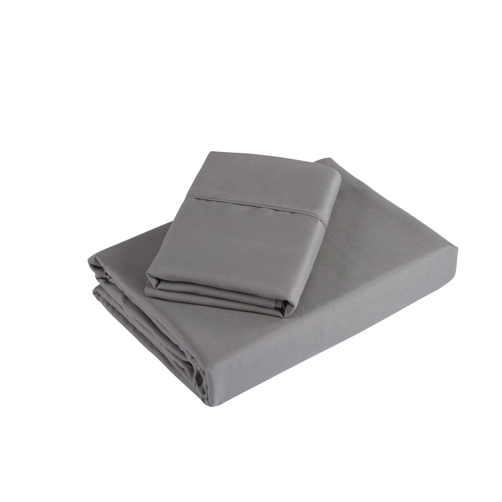 Bed Sheets: Royal Comfort 1200 Thread Count Sheet Set 4 Piece Ultra Soft Satin Weave Finish - Queen - Charcoal