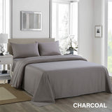 Bed Sheets: Royal Comfort 1200 Thread Count Sheet Set 4 Piece Ultra Soft Satin Weave Finish - King - Charcoal