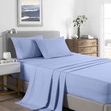 Bed Sheets: Royal Comfort 2000 Thread Count Bamboo Cooling Sheet Set Ultra Soft Bedding - Queen - Light Blue