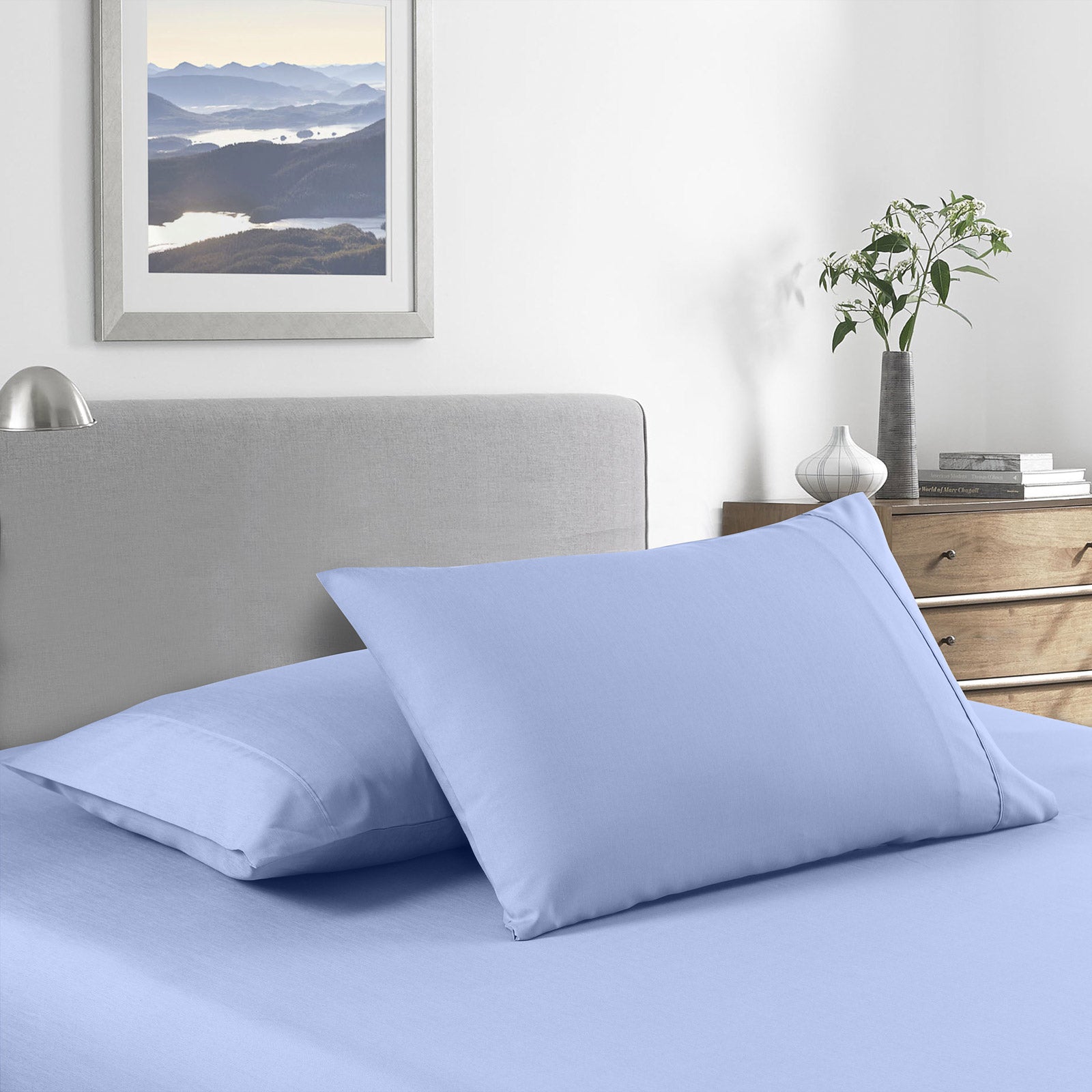 Bed Sheets: Royal Comfort 2000 Thread Count Bamboo Cooling Sheet Set Ultra Soft Bedding - Queen - Light Blue