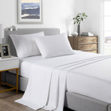 Bed Sheets: Royal Comfort 2000 Thread Count Bamboo Cooling Sheet Set Ultra Soft Bedding - King - White