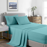 Bed Sheets: Royal Comfort 2000 Thread Count Bamboo Cooling Sheet Set Ultra Soft Bedding - King - Aqua