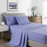 Bed Sheets: Royal Comfort 2000 Thread Count Bamboo Cooling Sheet Set Ultra Soft Bedding - King - Mid Blue