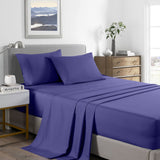 Bed Sheets: Royal Comfort 2000 Thread Count Bamboo Cooling Sheet Set Ultra Soft Bedding - King - Royal Blue