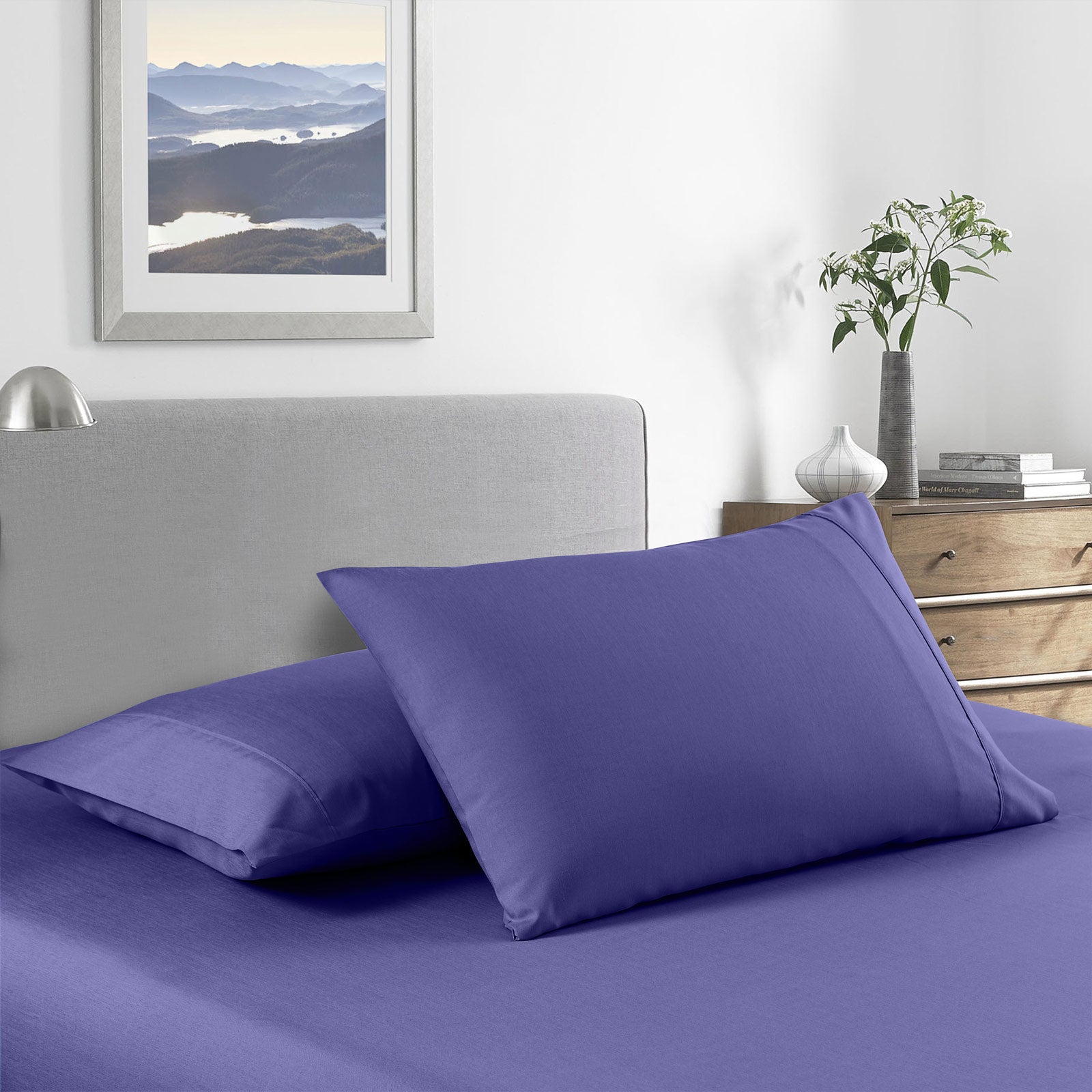 Bed Sheets: Royal Comfort 2000 Thread Count Bamboo Cooling Sheet Set Ultra Soft Bedding - King - Royal Blue