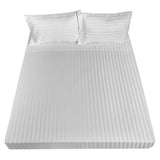 Bed Sheets: Royal Comfort 1200TC Sheet Set Damask Cotton Blend Ultra Soft Sateen Bedding - Queen - White