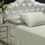 Bed Sheets: Royal Comfort 1200TC Sheet Set Damask Cotton Blend Ultra Soft Sateen Bedding - Queen - Silver