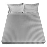 Bed Sheets: Royal Comfort 1200TC Sheet Set Damask Cotton Blend Ultra Soft Sateen Bedding - Queen - Silver