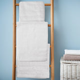 Bath Towels & Robes: Royal Comfort Eden Egyptian Cotton 600GSM 8 Piece Luxury Bath Towels Set - White
