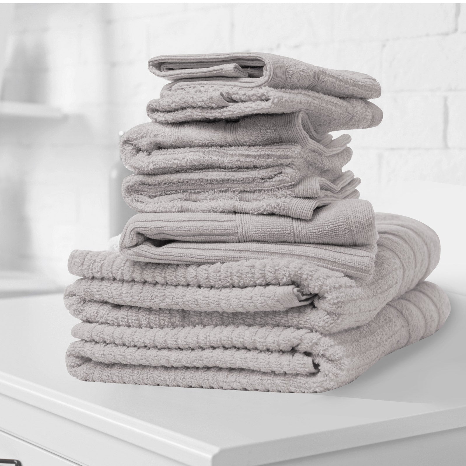 Bath Towels & Robes: Royal Comfort Eden Egyptian Cotton 600GSM 8 Piece Luxury Bath Towels Set - Holly