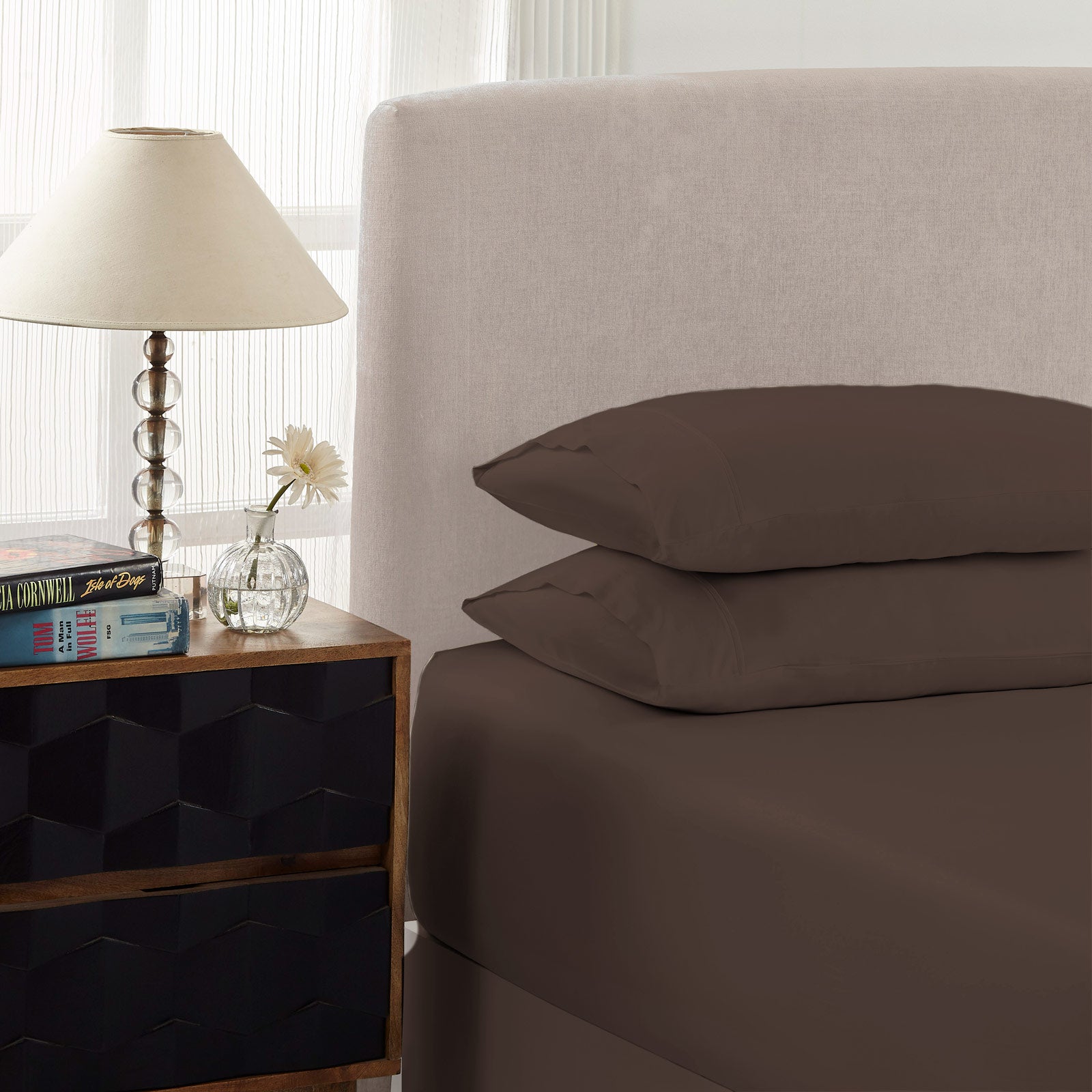 Bed Sheets: Royal Comfort 1500 Thread Count Cotton Rich Sheet Set 3 Piece Ultra Soft Bedding - Double - Dusk Grey