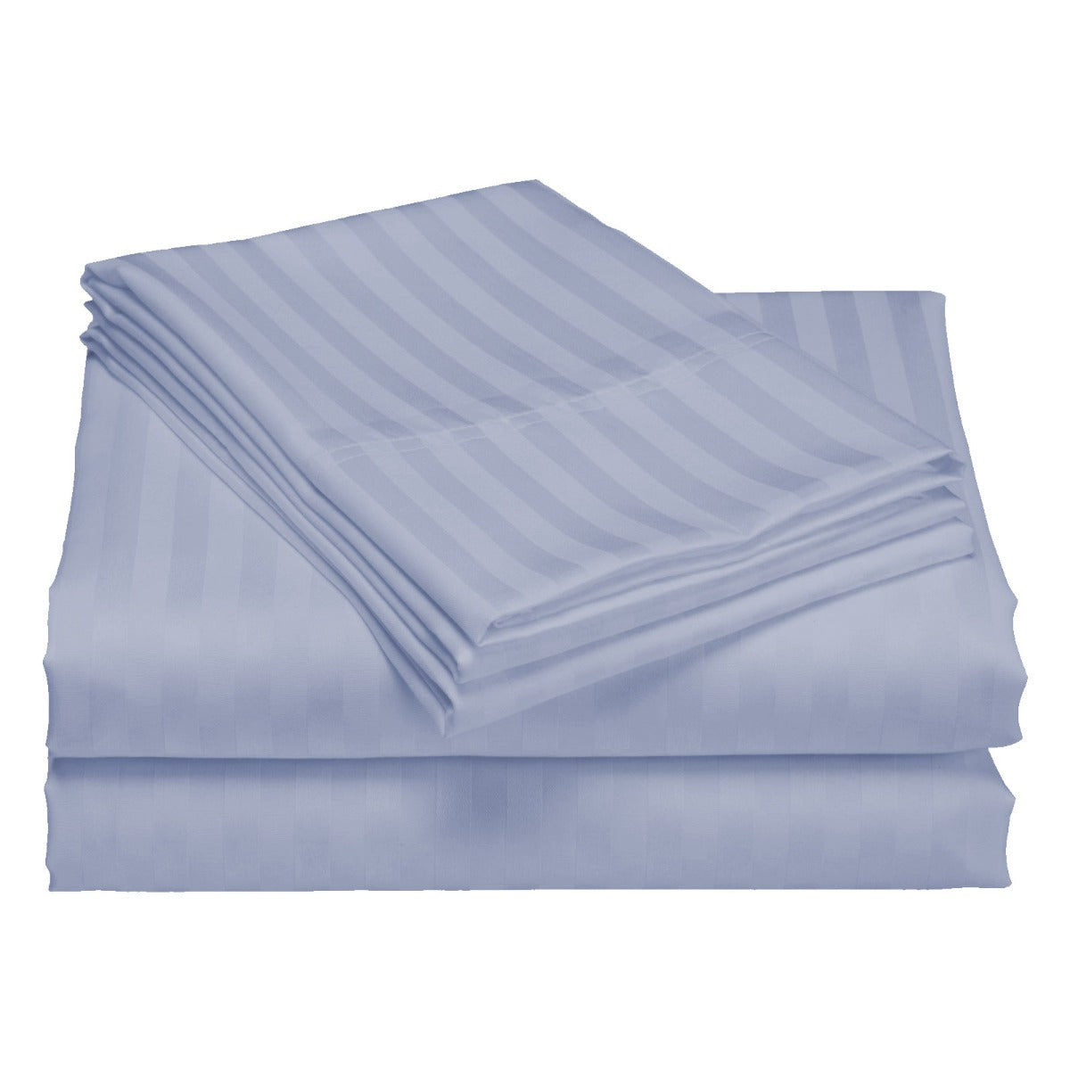 Duvet Covers: Royal Comfort 1200TC Quilt Cover Set Damask Cotton Blend Luxury Sateen Bedding - King - Blue Fog