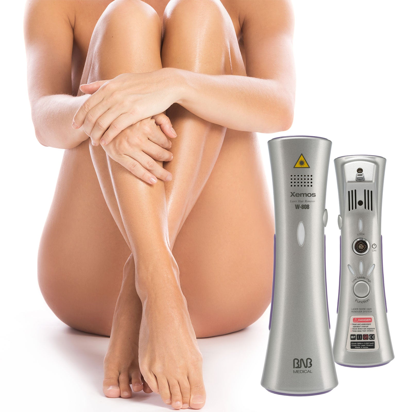 Hair Removal: Silhouette Portable Laser Hair Remover Permanent Epliation System Body Face Home
