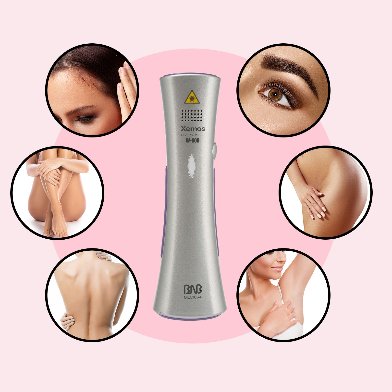 Hair Removal: Silhouette Portable Laser Hair Remover Permanent Epliation System Body Face Home