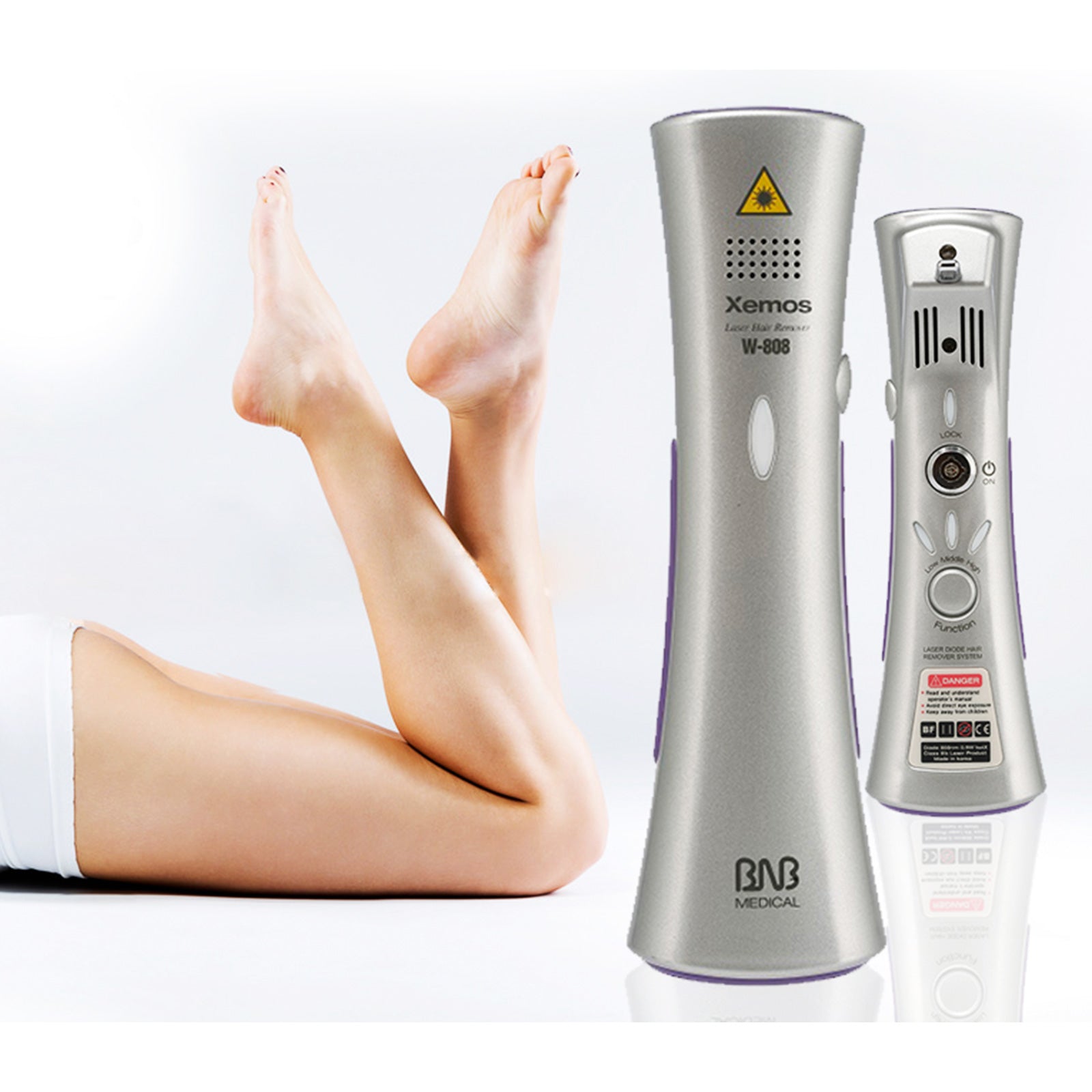 Hair Removal: Silhouette Portable Laser Hair Remover Permanent Epliation System Body Face Home
