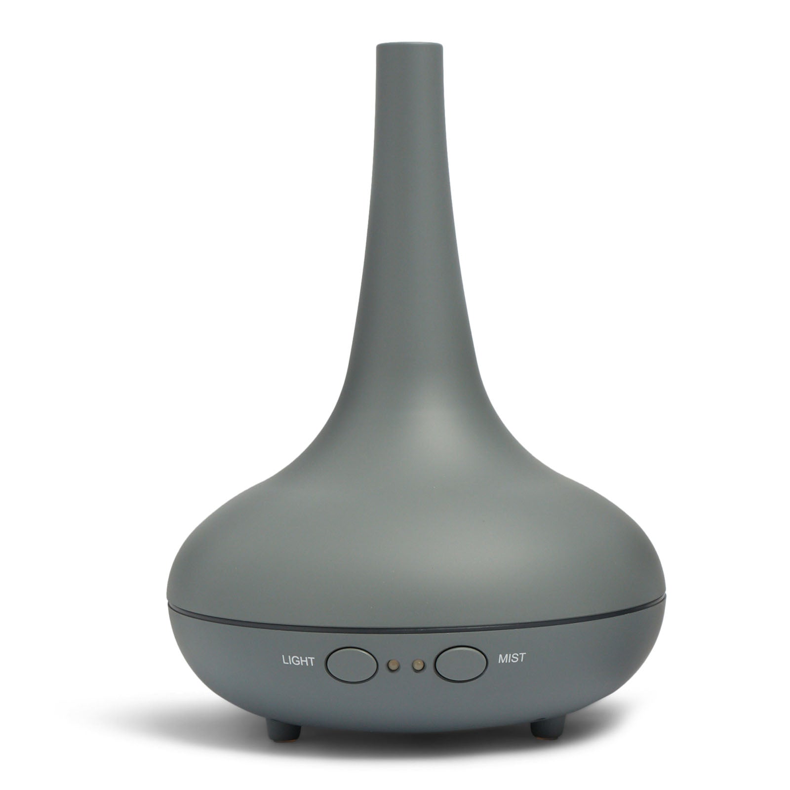Aroma Diffusers: Essential Oil Diffuser Ultrasonic Humidifier Aromatherapy LED Light 200ML 3 Oils - Matte Grey