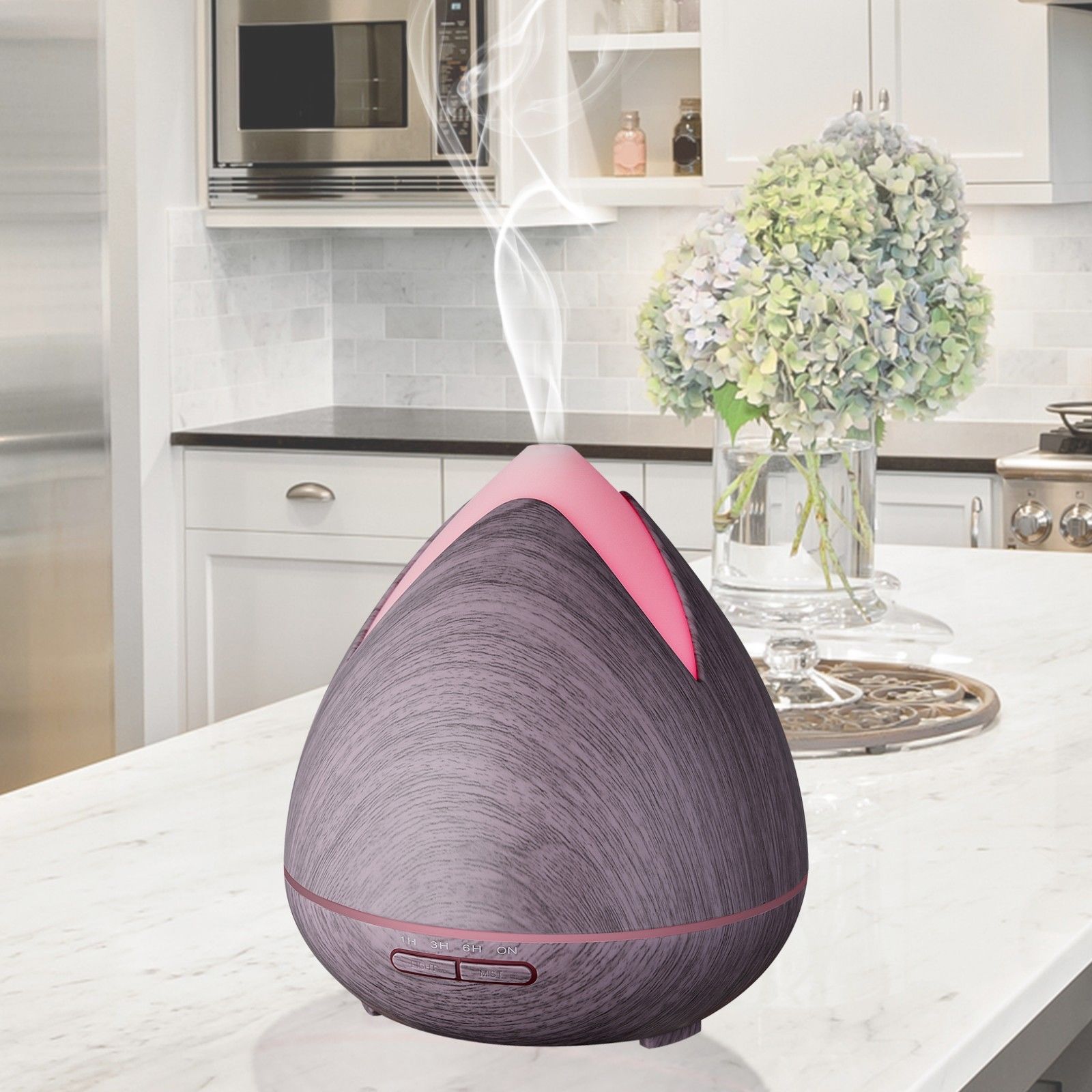 Aroma Diffusers: Essential Oils Ultrasonic Aromatherapy Diffuser Air Humidifier Purify 400ML - Violet