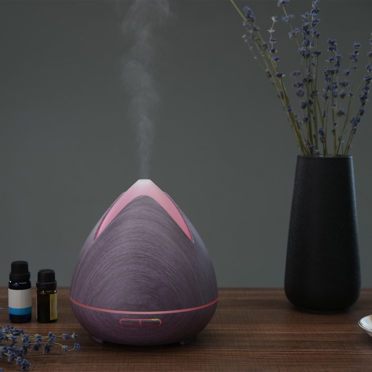 Aroma Diffusers: Essential Oils Ultrasonic Aromatherapy Diffuser Air Humidifier Purify 400ML - Violet