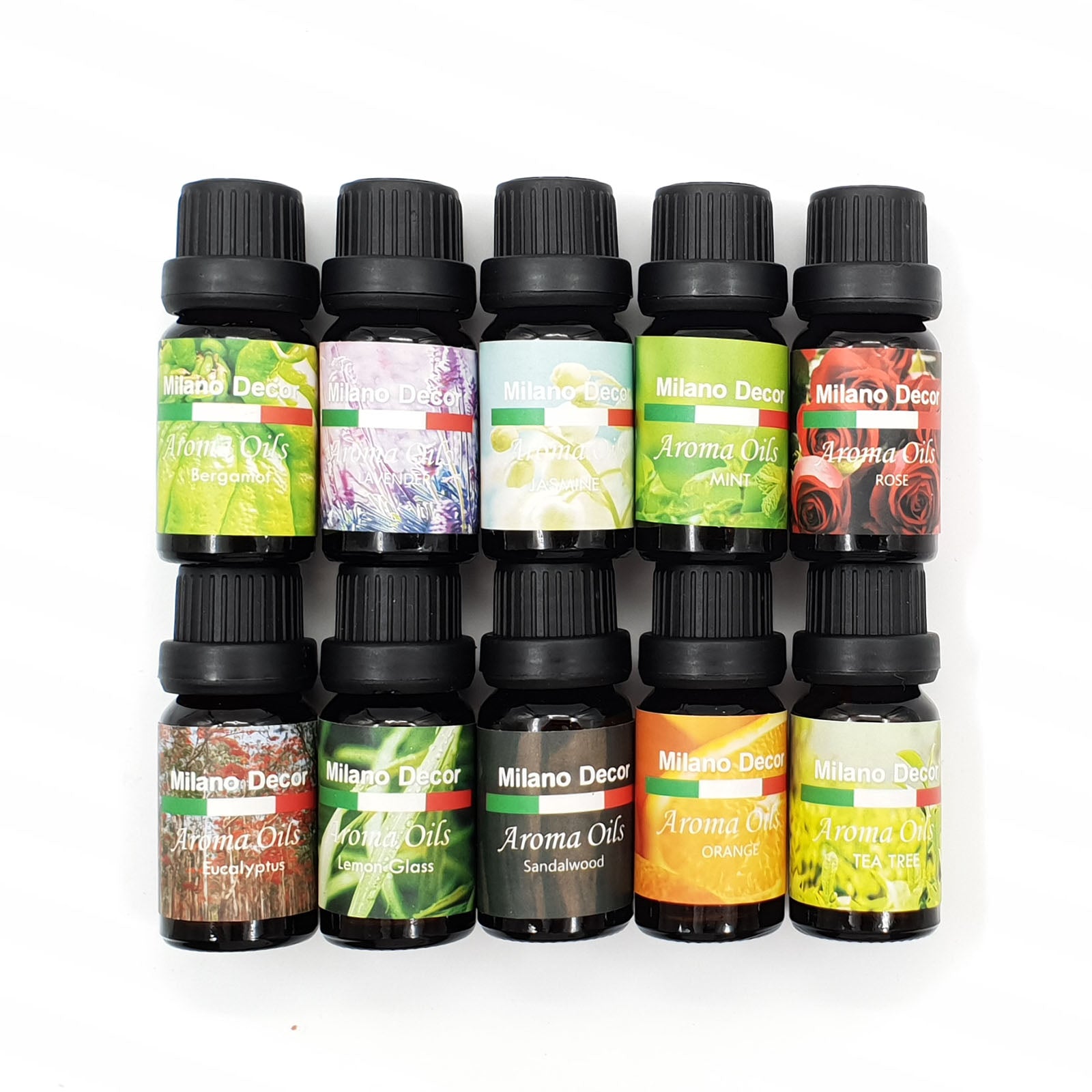 Massage Oils: 10 Pack Aroma Diffuser Oils Aromatherapy Fragrance 10ml Gift Pack