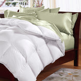 Pillows: Goose Feather & Down Quilt 500GSM + Goose Feather and Down Pillows 2 Pack Combo - King - White