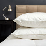 Pillows: Goose Feather & Down Quilt 500GSM + Goose Feather and Down Pillows 2 Pack Combo - King - White