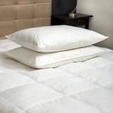 Pillows: Goose Feather & Down Quilt 500GSM + Goose Feather and Down Pillows 2 Pack Combo - King - White