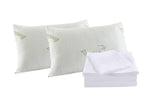Bed Sheets: Royal Comfort Bamboo Blend Sheet Set 1000TC and Bamboo Pillows 2 Pack Ultra Soft - Queen - White