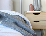 Blankets & Throws: Brighton Throw - 100% NZ Wool - Grey Striped