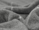 Blankets & Throws: Brighton Throw - 100% NZ Wool - Grey Striped