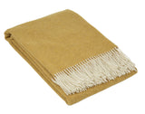 Blankets & Throws: Hampton Throw - Merino Wool Blend - Ochre
