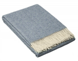 Blankets & Throws: Hampton Throw - Merino Wool Blend - Blue